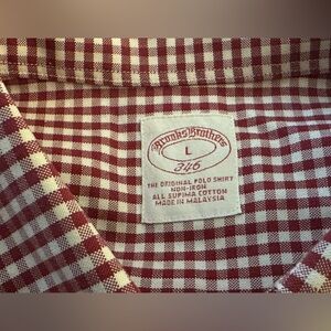 Brooks Brothers Gingham Check Multi Color Men’s Dress Shirt Size L